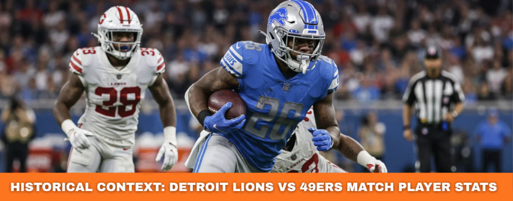 detroit lions vs 49ers match player stats