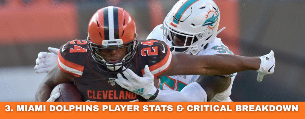 miami dolphins vs cleveland browns match player stats