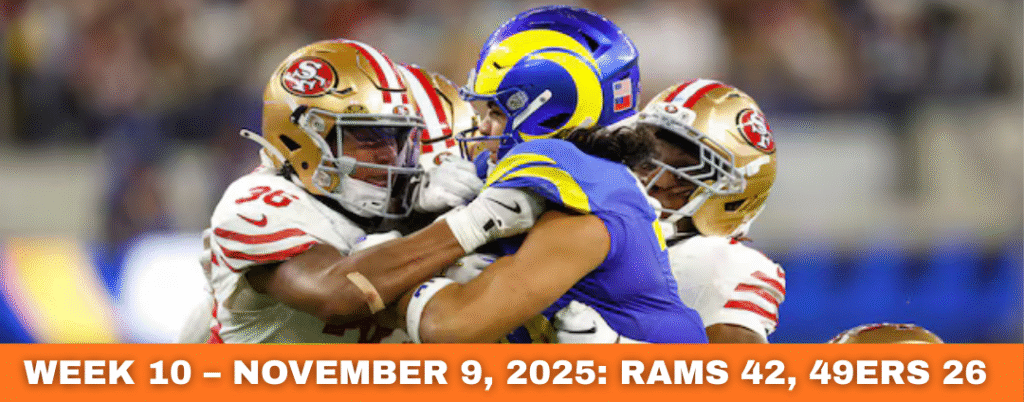 los angeles rams vs 49ers match player stats