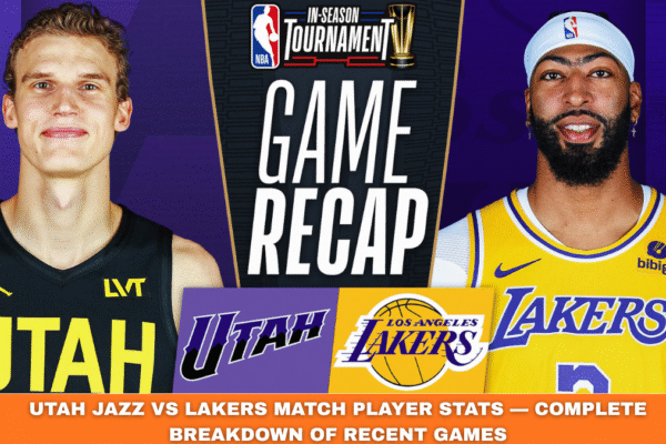 utah jazz vs lakers match player stats