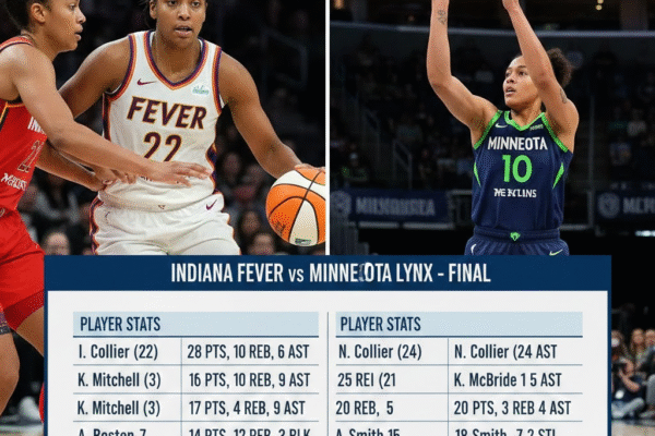 indiana fever vs minnesota lynx match player stats