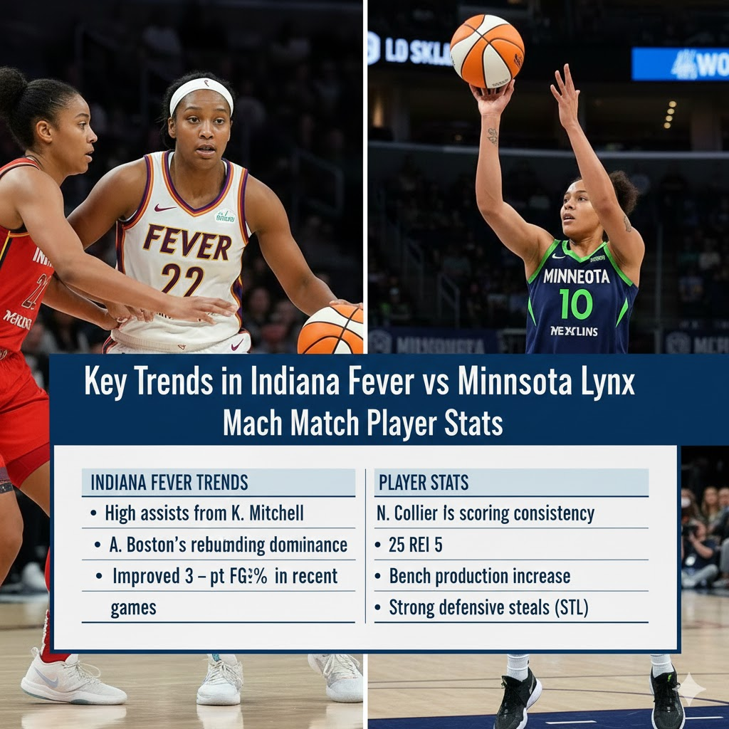 indiana fever vs minnesota lynx match player stats