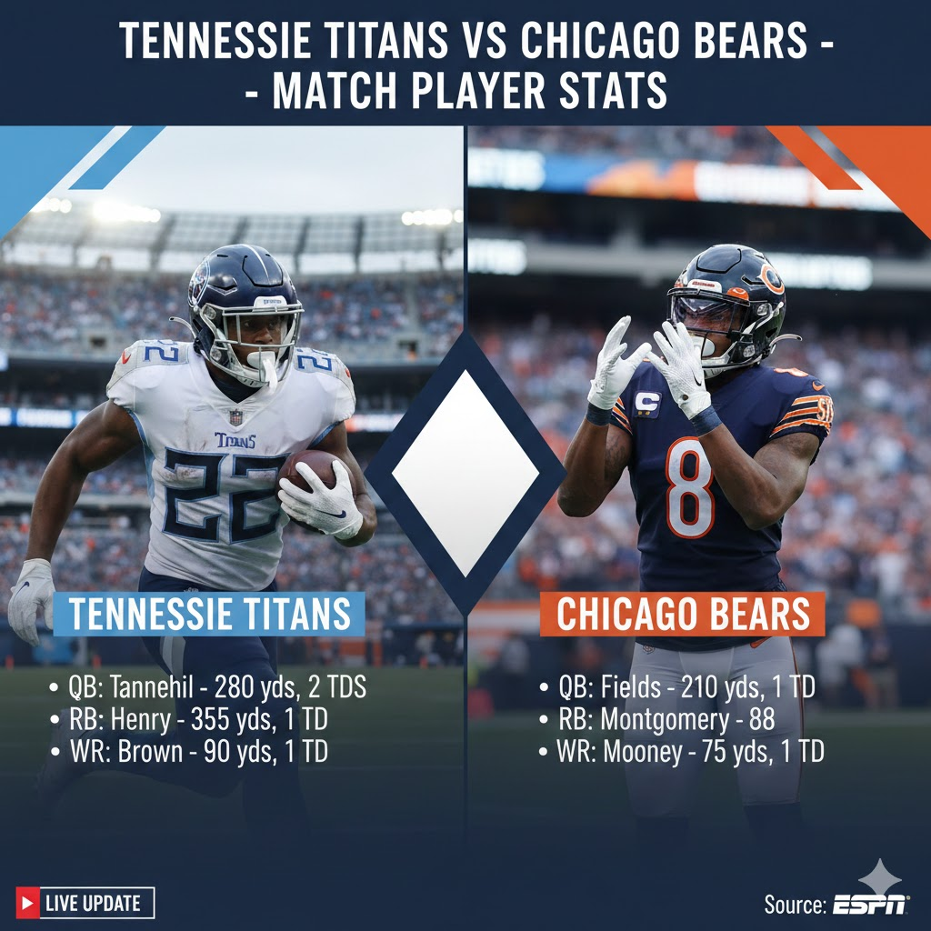 tennessee titans vs chicago bears match player stats