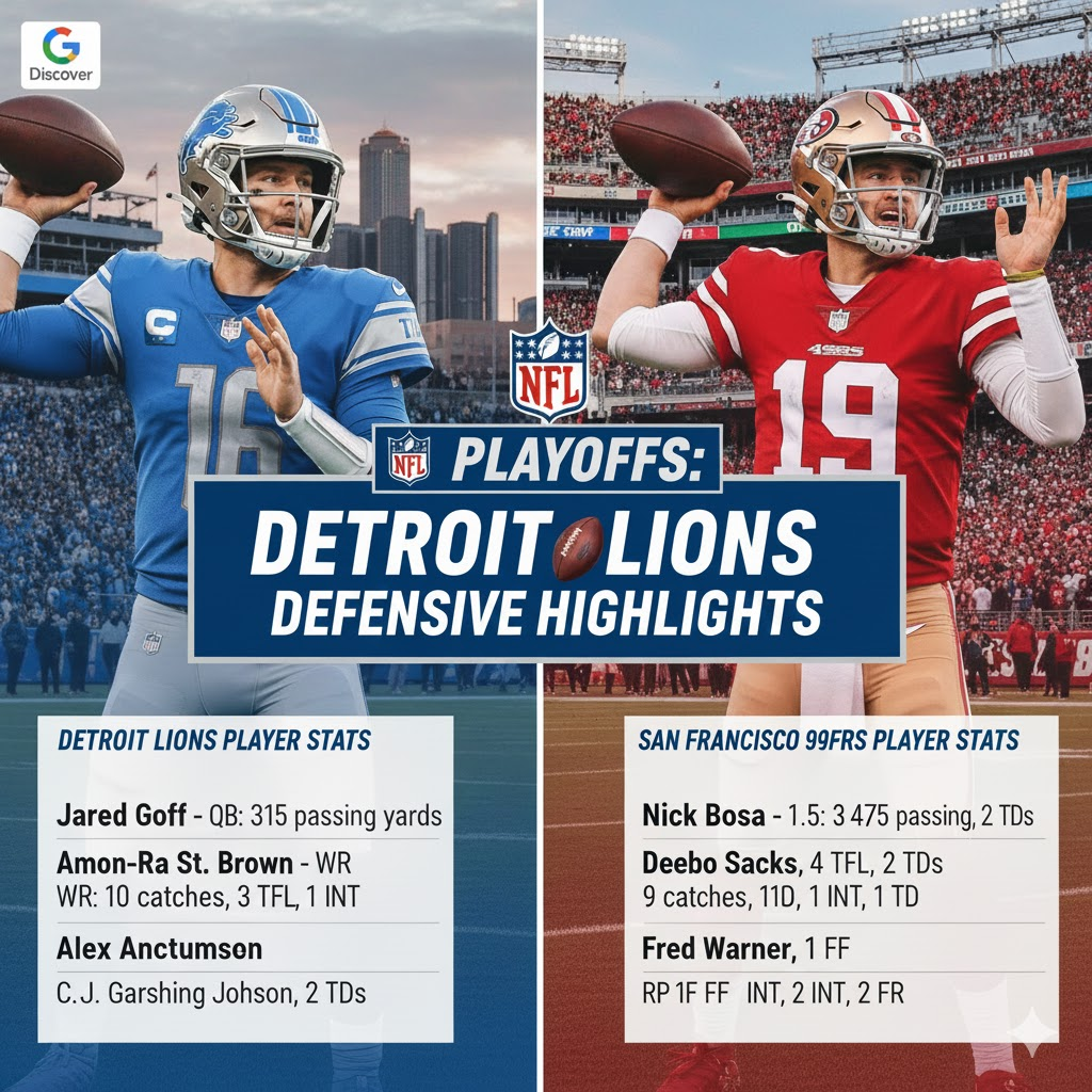 detroit lions vs 49ers match player stats