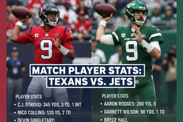 houston texans vs new york jets match player stats