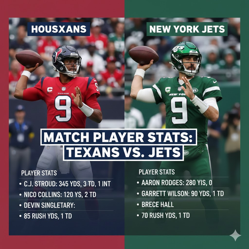 houston texans vs new york jets match player stats