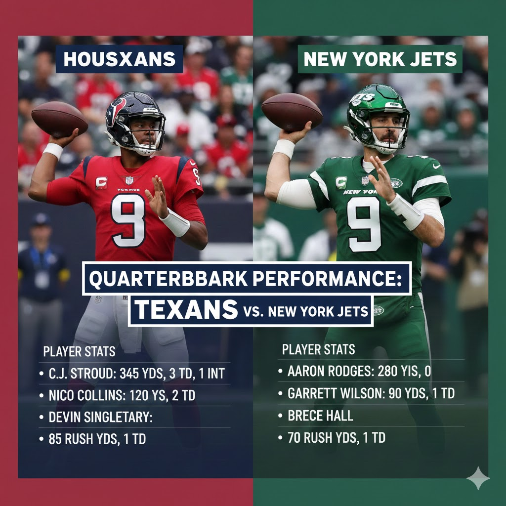 houston texans vs new york jets match player stats