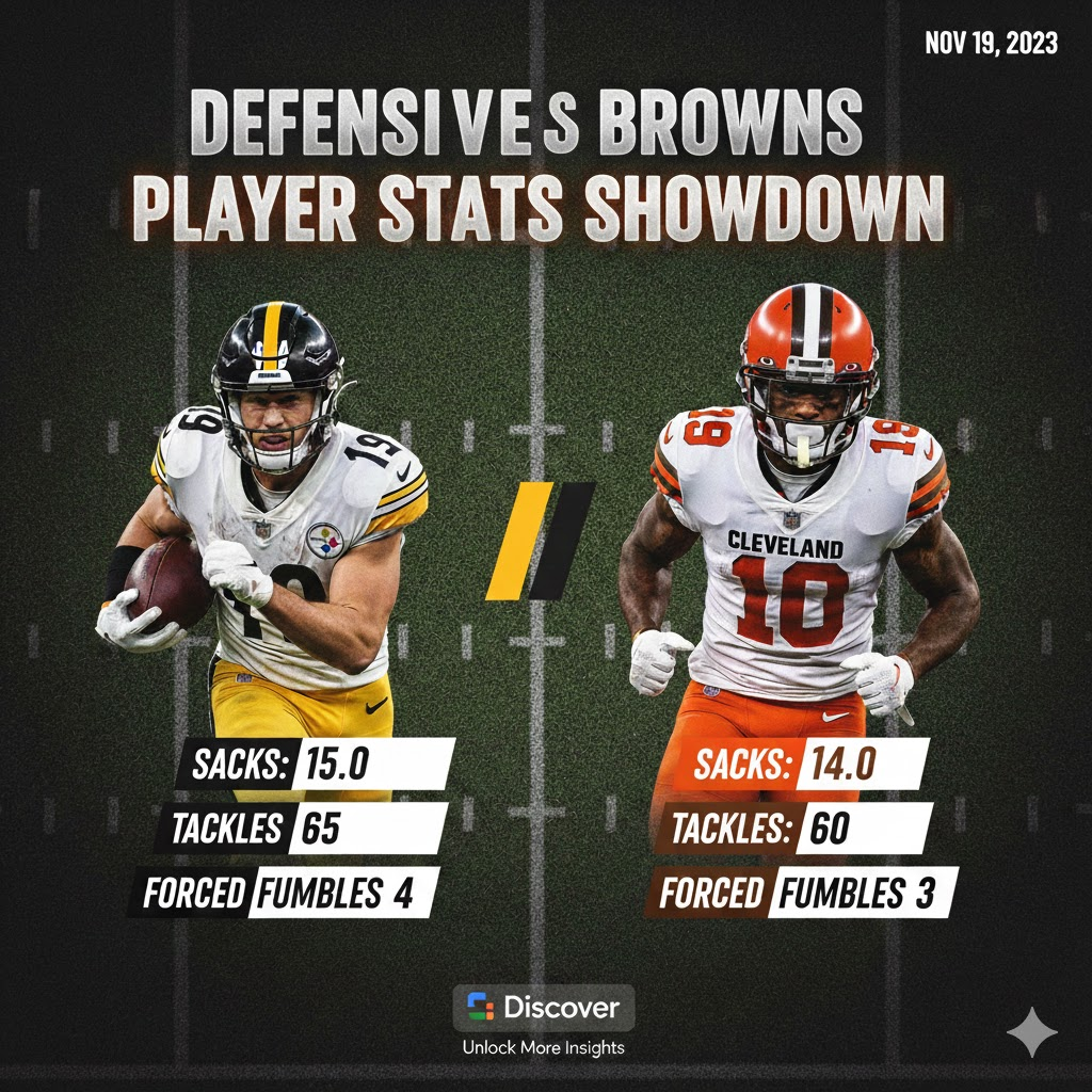 steelers vs cleveland browns match player stats