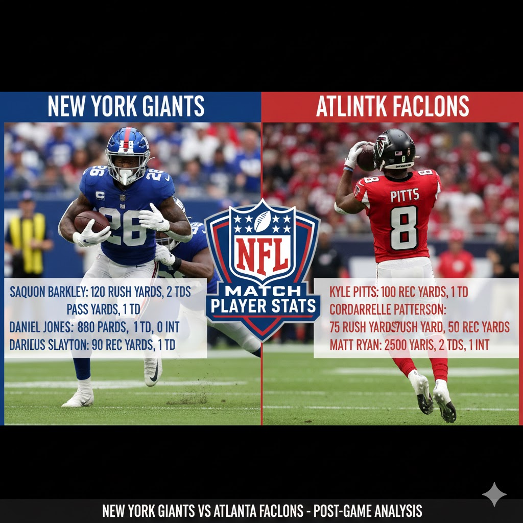 new york giants vs atlanta falcons match player stats