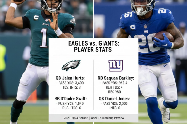 philadelphia eagles vs new york giants match player stats
