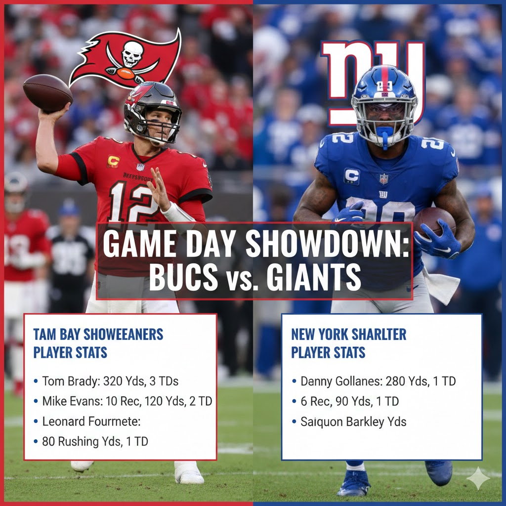 tampa bay buccaneers vs new york giants match player stats