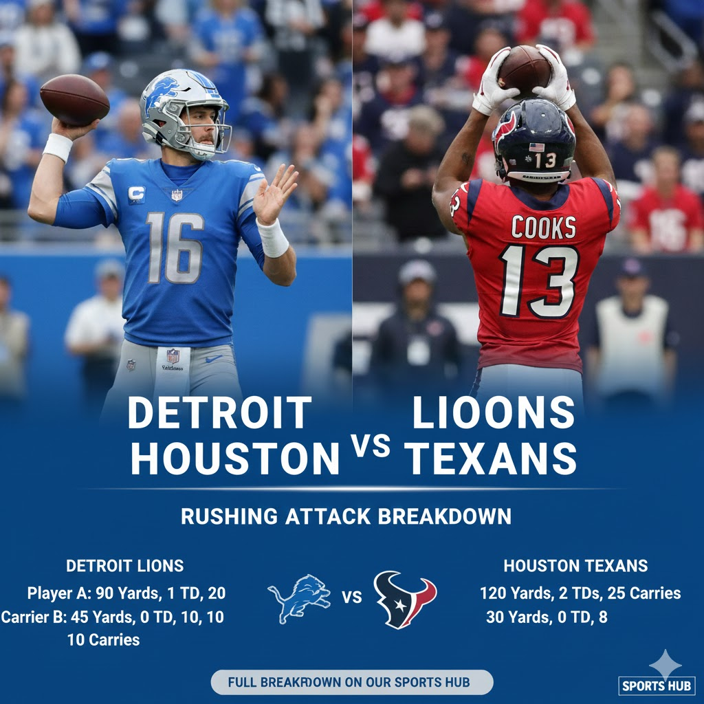 detroit lions vs houston texans match player stats