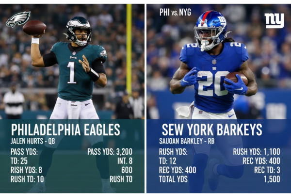 philadelphia eagles vs new york giants match player stats
