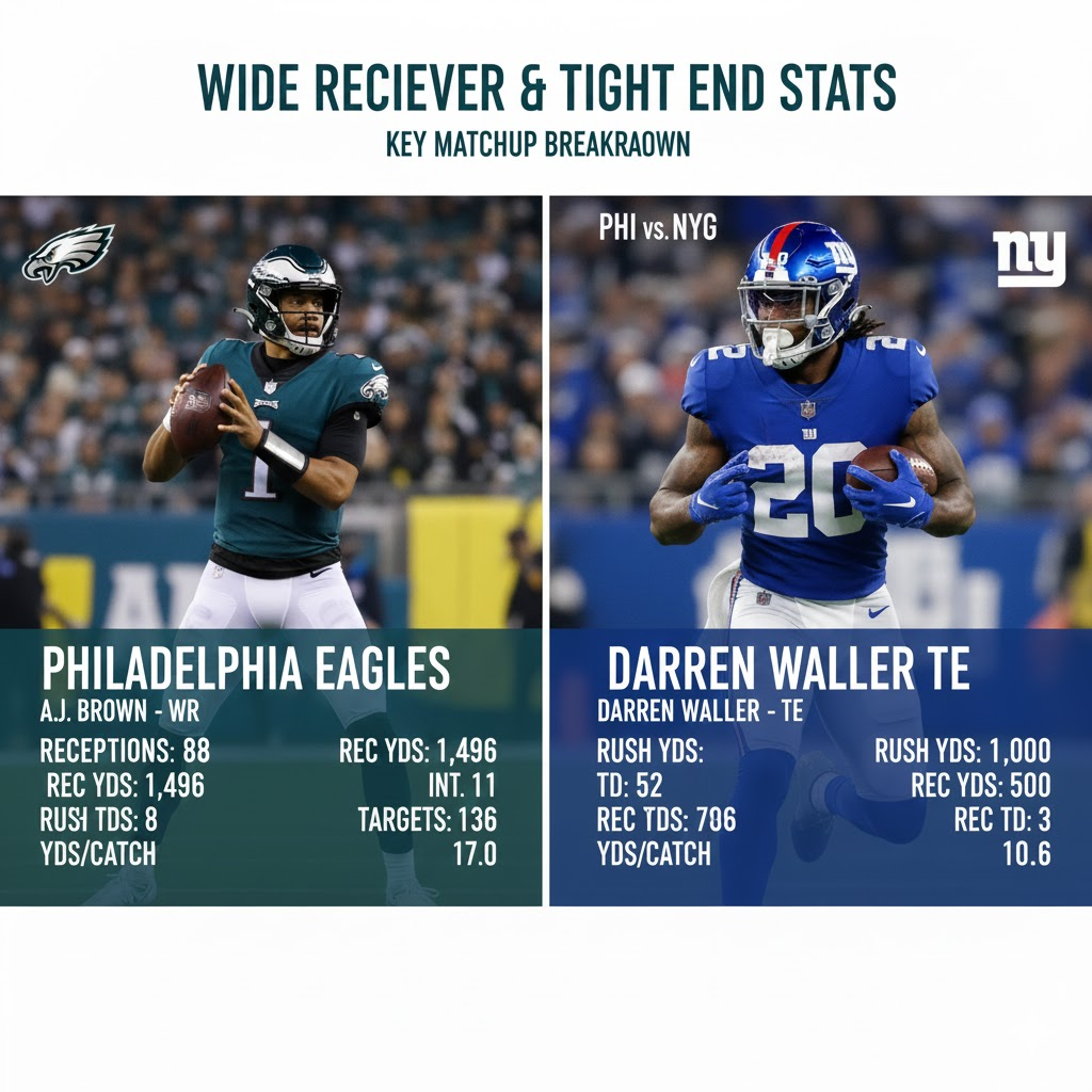 philadelphia eagles vs new york giants match player stats