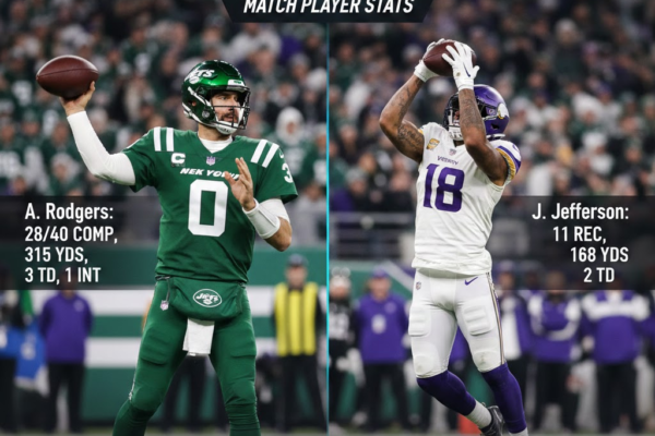new york jets vs minnesota vikings match player stats