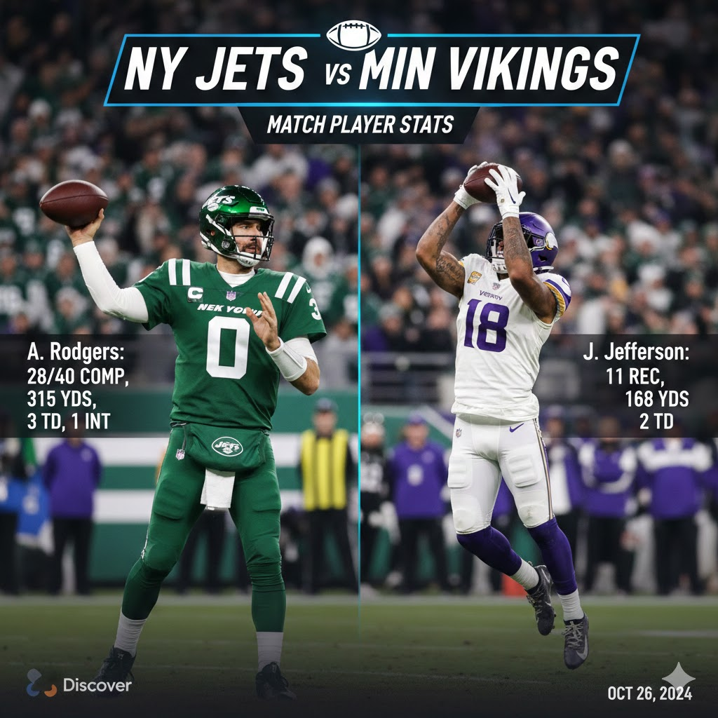 new york jets vs minnesota vikings match player stats