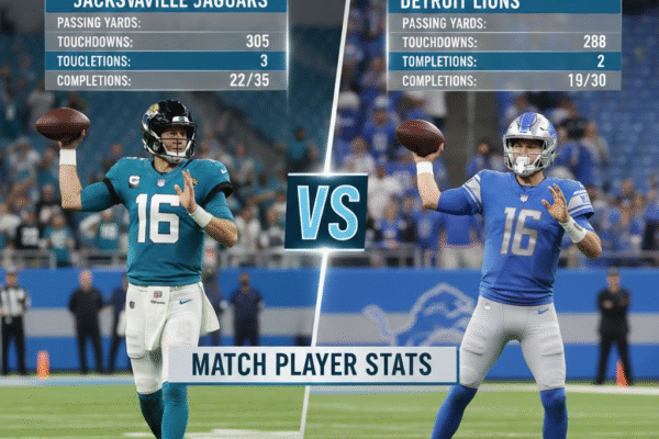 jacksonville jaguars vs detroit lions match player stats
