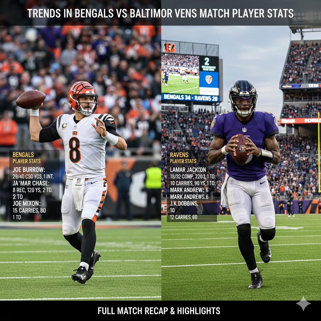 bengals vs baltimore ravens match player stats