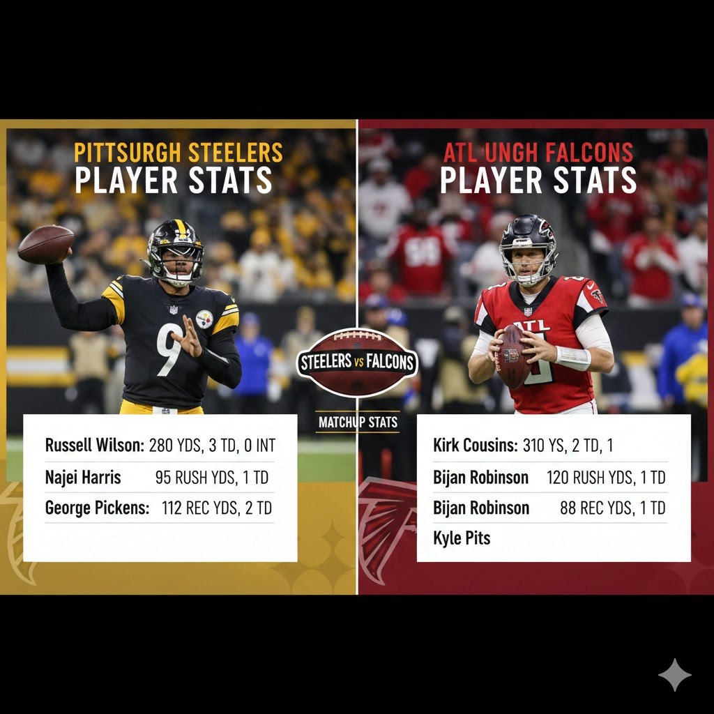 steelers vs atlanta falcons match player stats
