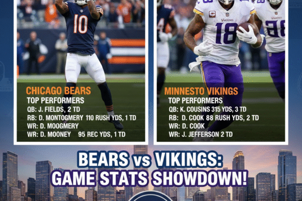 chicago bears vs minnesota vikings match player stats