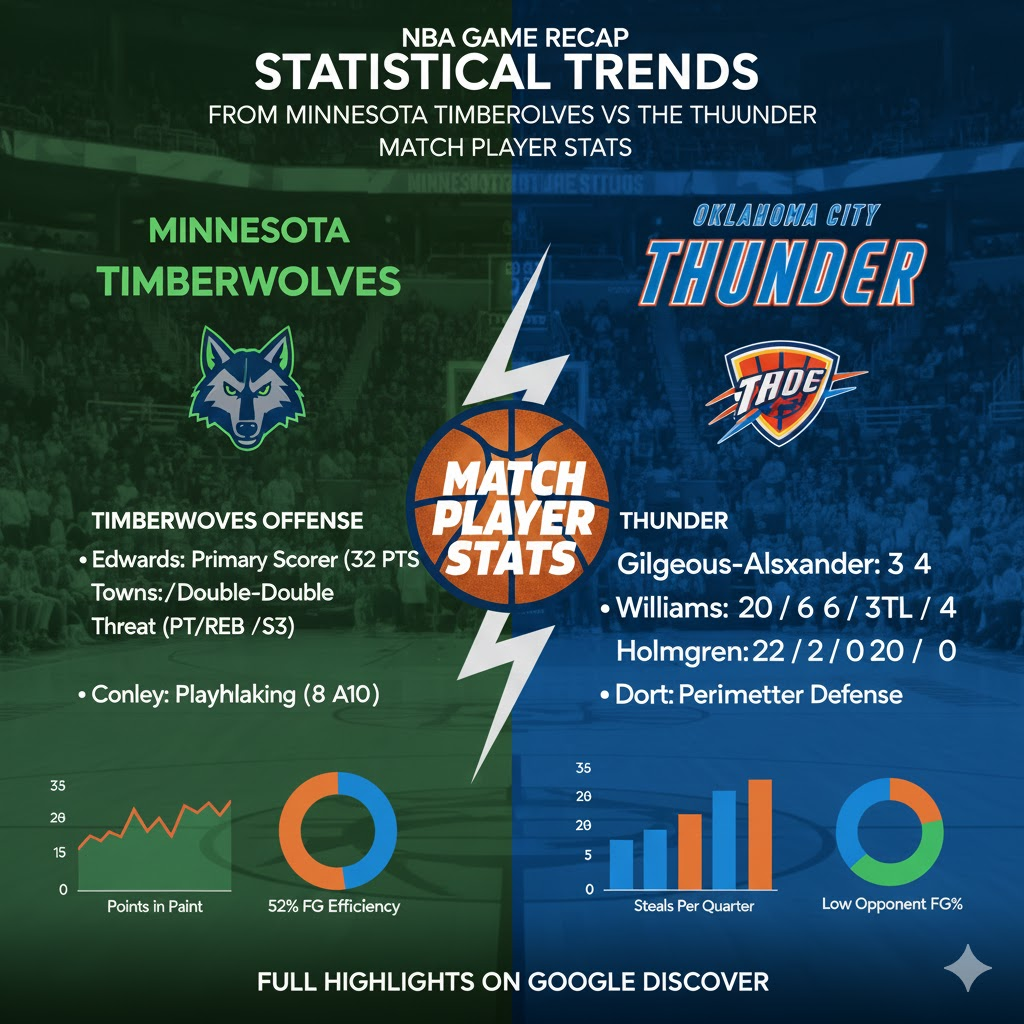 minnesota timberwolves vs oklahoma city thunder match player stats