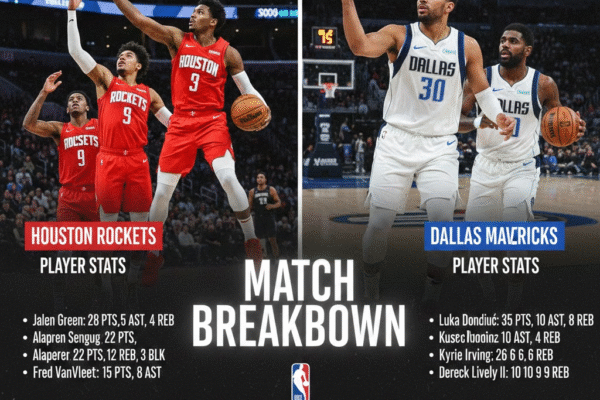 houston rockets vs dallas mavericks match player stats