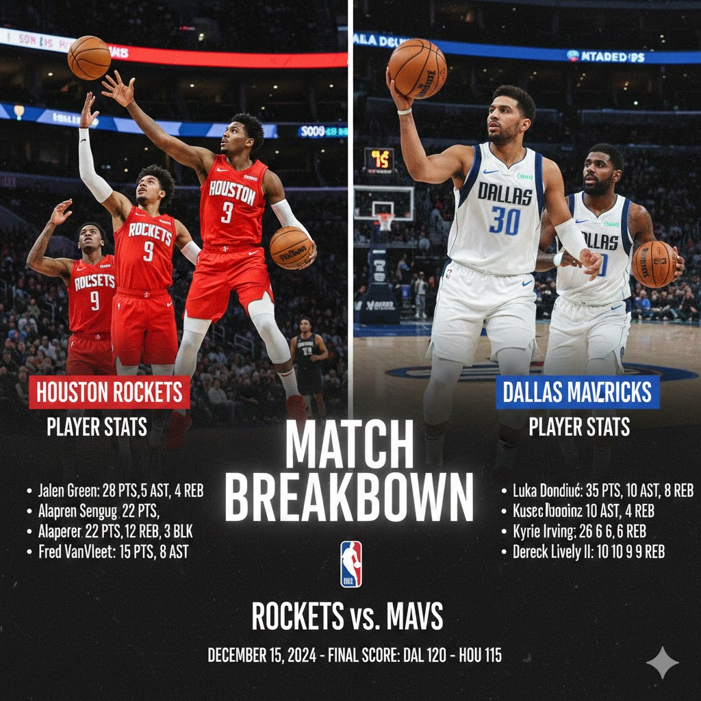 houston rockets vs dallas mavericks match player stats