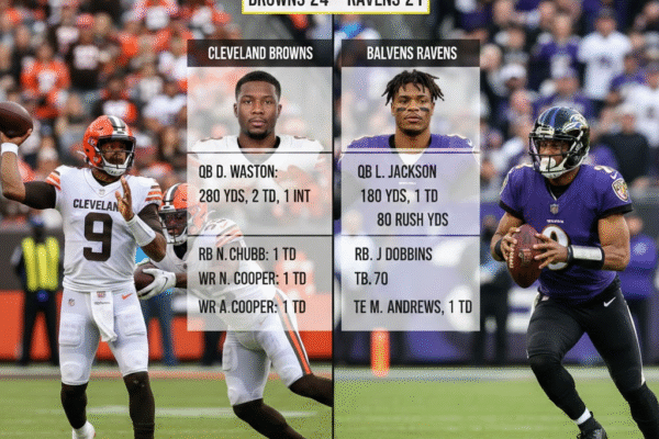 cleveland browns vs baltimore ravens match player stats