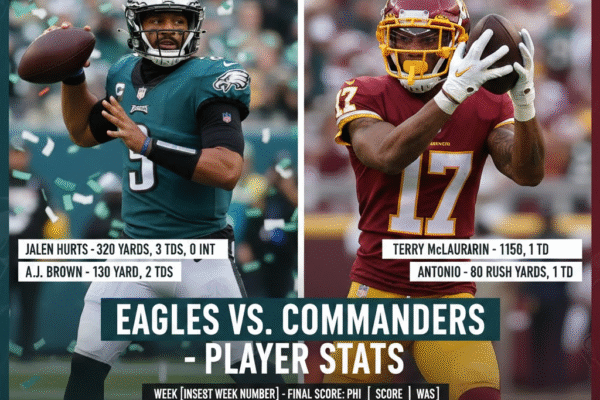 philadelphia eagles vs washington commanders match player stats