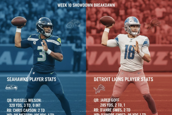 seahawks vs detroit lions match player stats