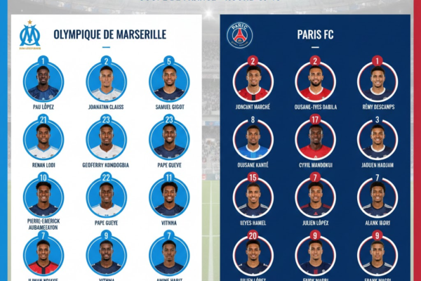 olympique de marseille vs paris fc lineups