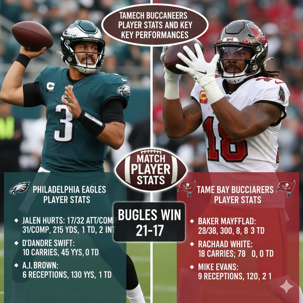 philadelphia eagles vs tampa bay buccaneers match player stats