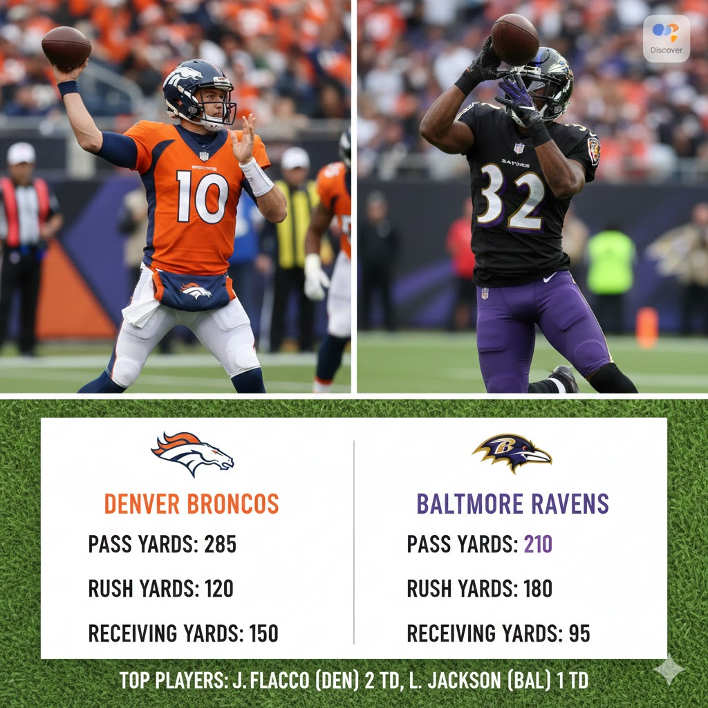 denver broncos vs baltimore ravens match player stats