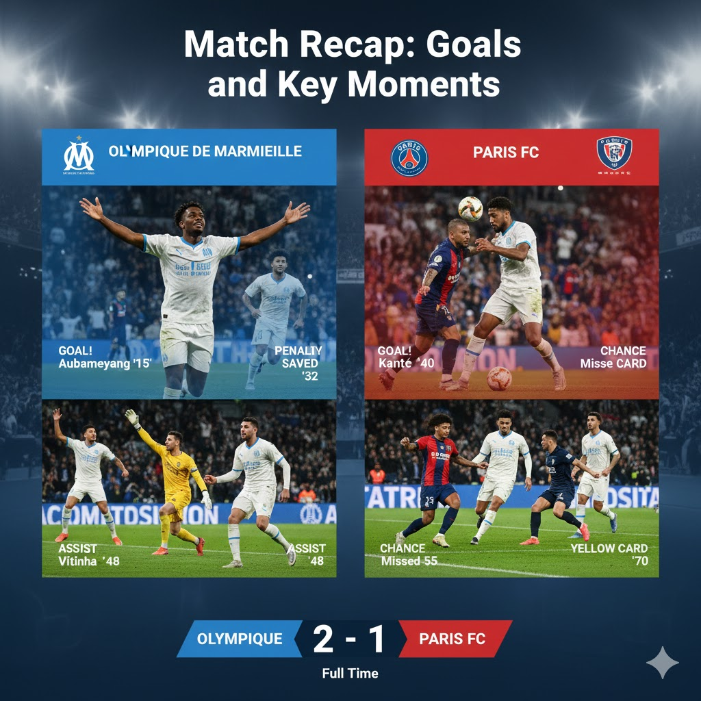 olympique de marseille vs paris fc lineups