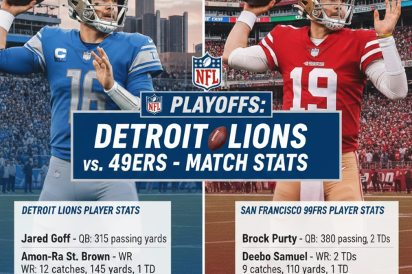 detroit lions vs 49ers match player stats
