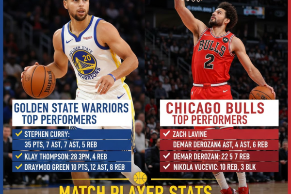 golden state warriors vs chicago bulls match player stats
