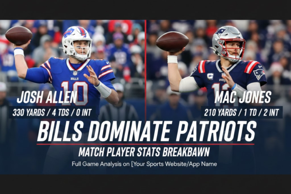buffalo bills vs new england patriots match player stats