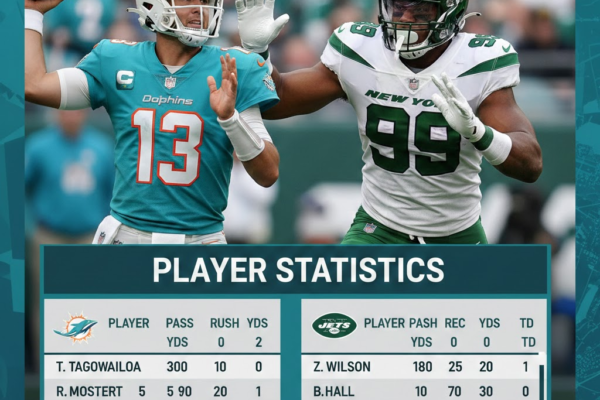 miami dolphins vs new york jets match player stats