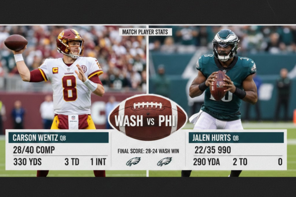 washington commanders vs philadelphia eagles match player stats