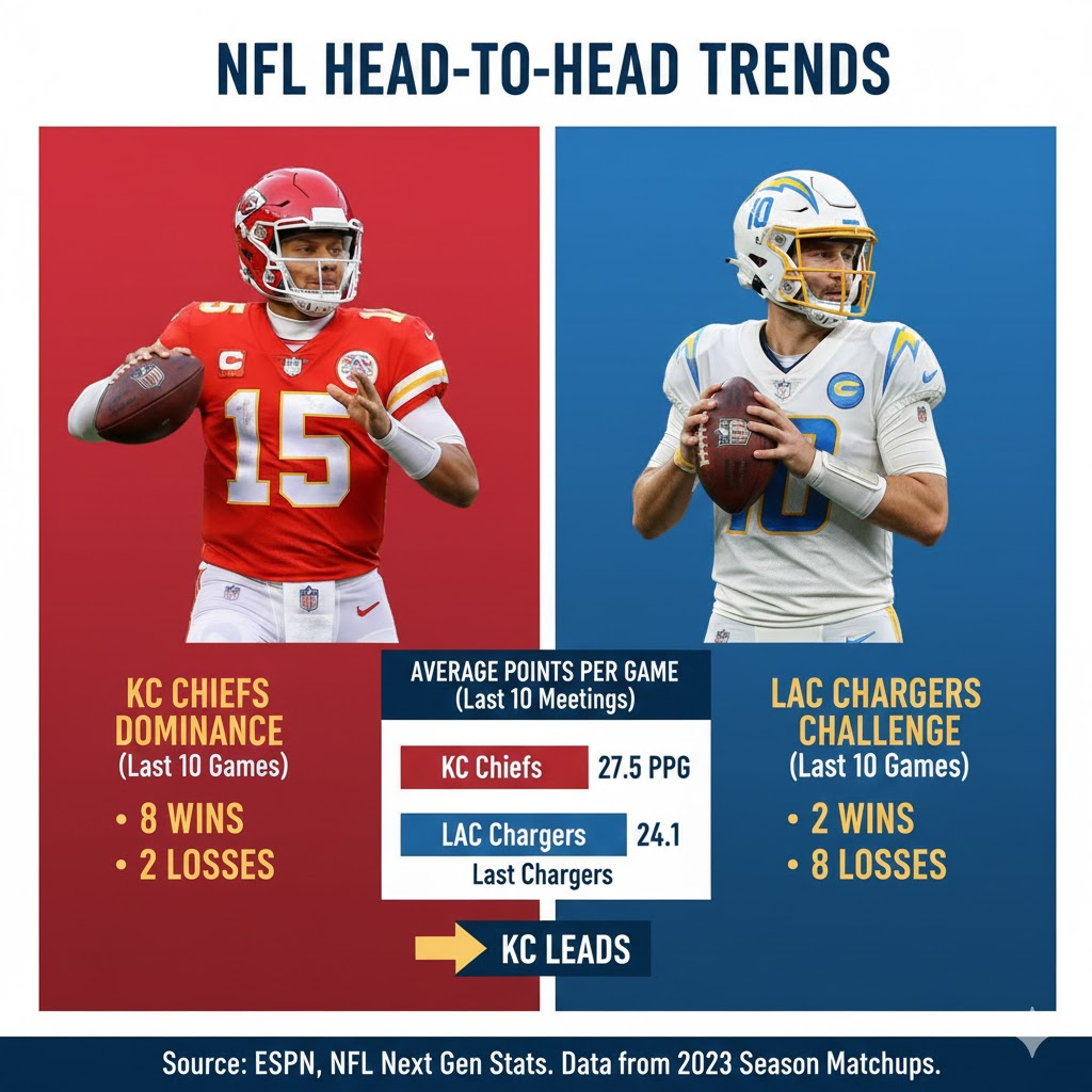 kansas city chiefs vs los angeles chargers match player stats