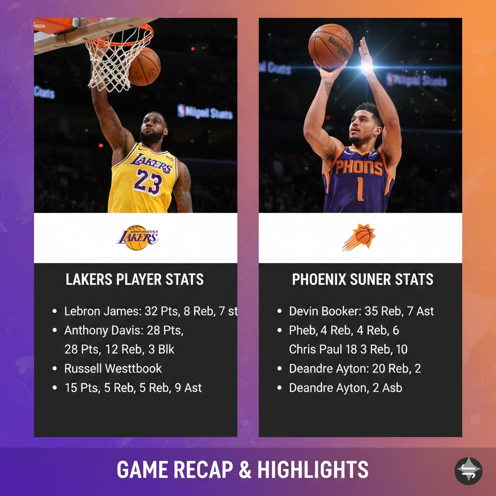 lakers vs phoenix suns match player stats