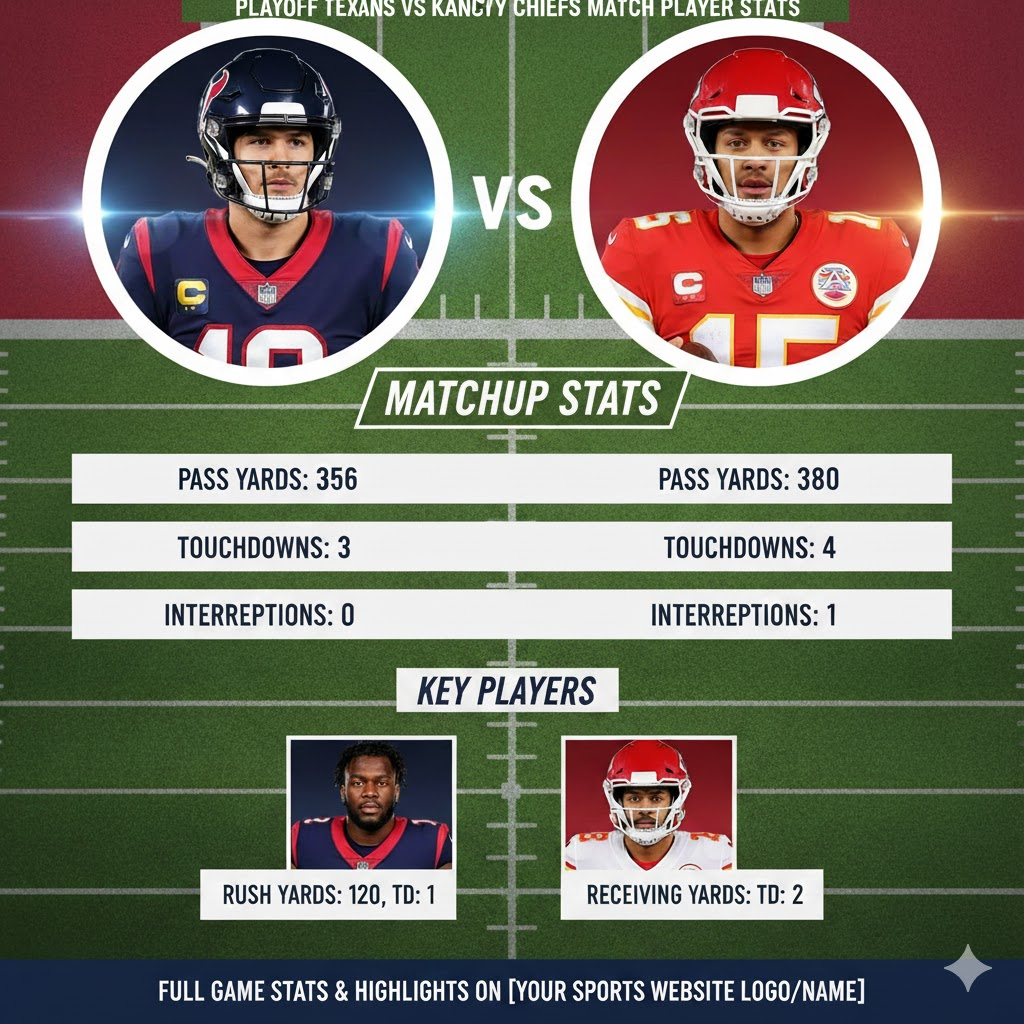 texans vs kansas city chiefs match player stats